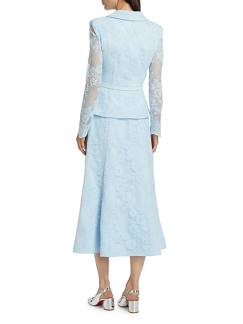 Lace Blazer Midi-Dress