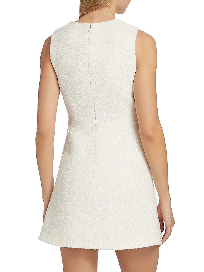 Bouclé V-Neck Minidress