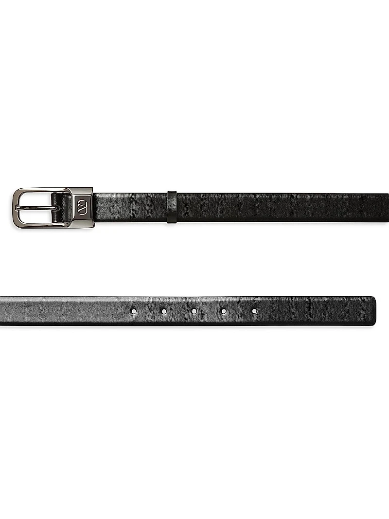 Mini VLogo Signature Calfskin Leather Belt 25MM