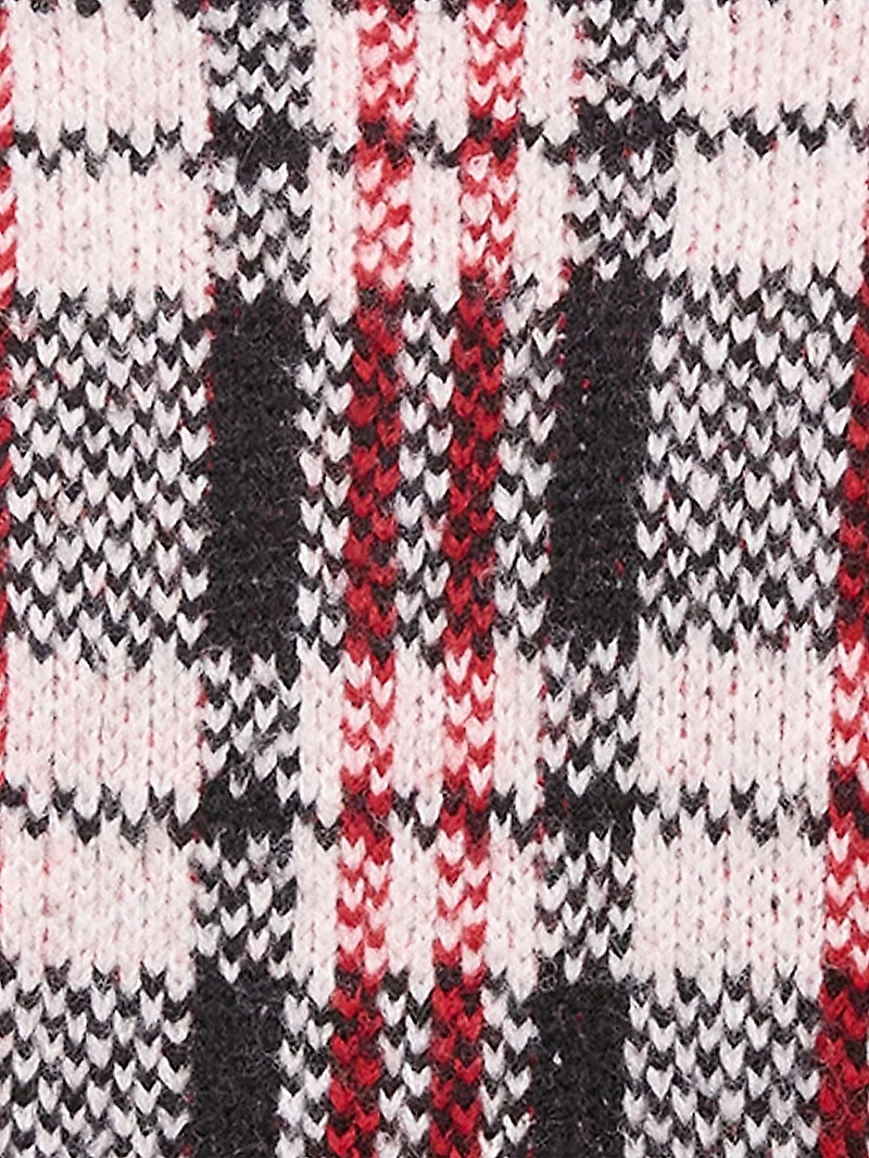 Plaid Turtleneck Sweater