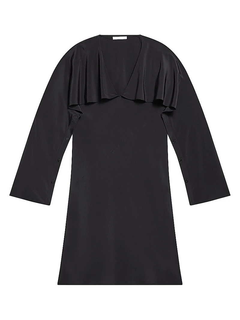 Draped Scarf Silk Dress