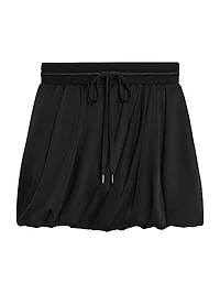 Drawstring Bubble Miniskirt