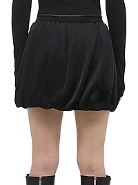 Drawstring Bubble Miniskirt