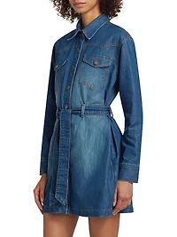 Starling Belted Denim Minidress