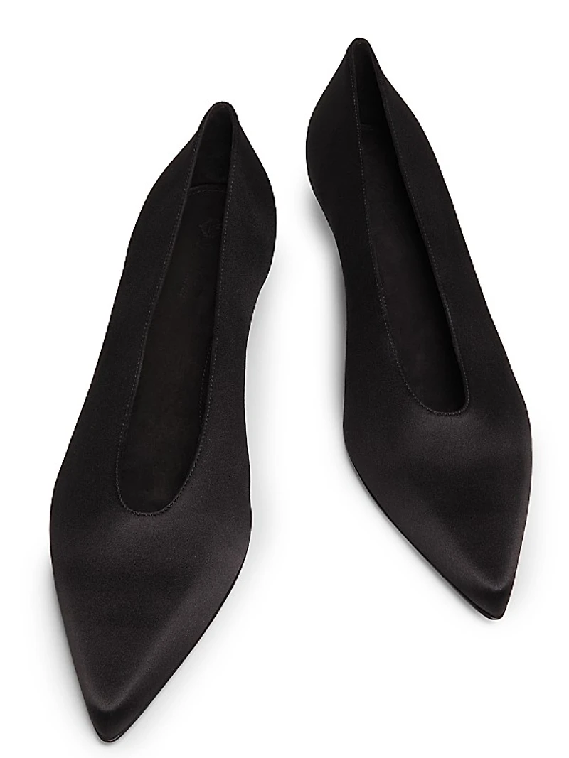 Viola 40MM Satin Wedge Pumps