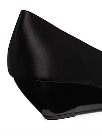 Viola 40MM Satin Wedge Pumps