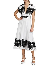 Laila Thorn Cotton Midi-Dress