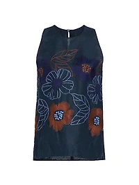 Lenora Linen Embroidered Blouse