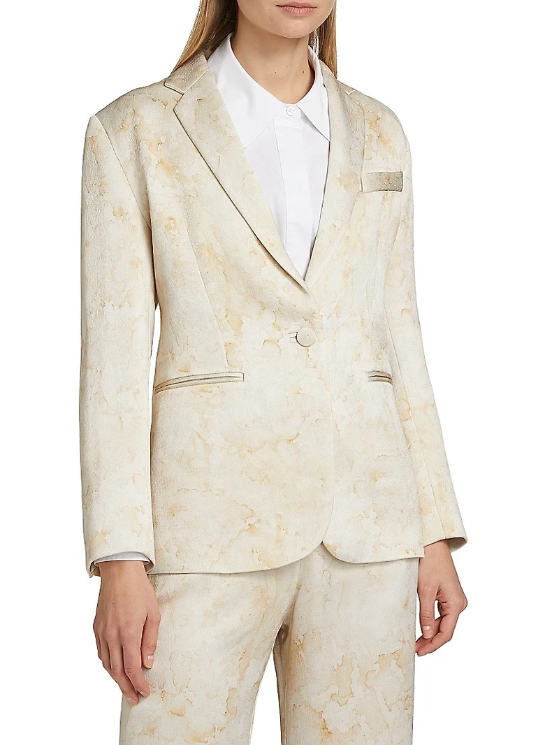 Rebeca Hammered Satin Blazer