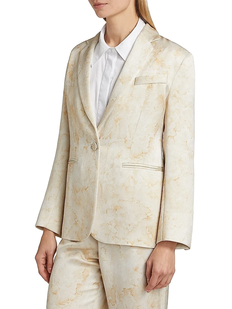 Rebeca Hammered Satin Blazer