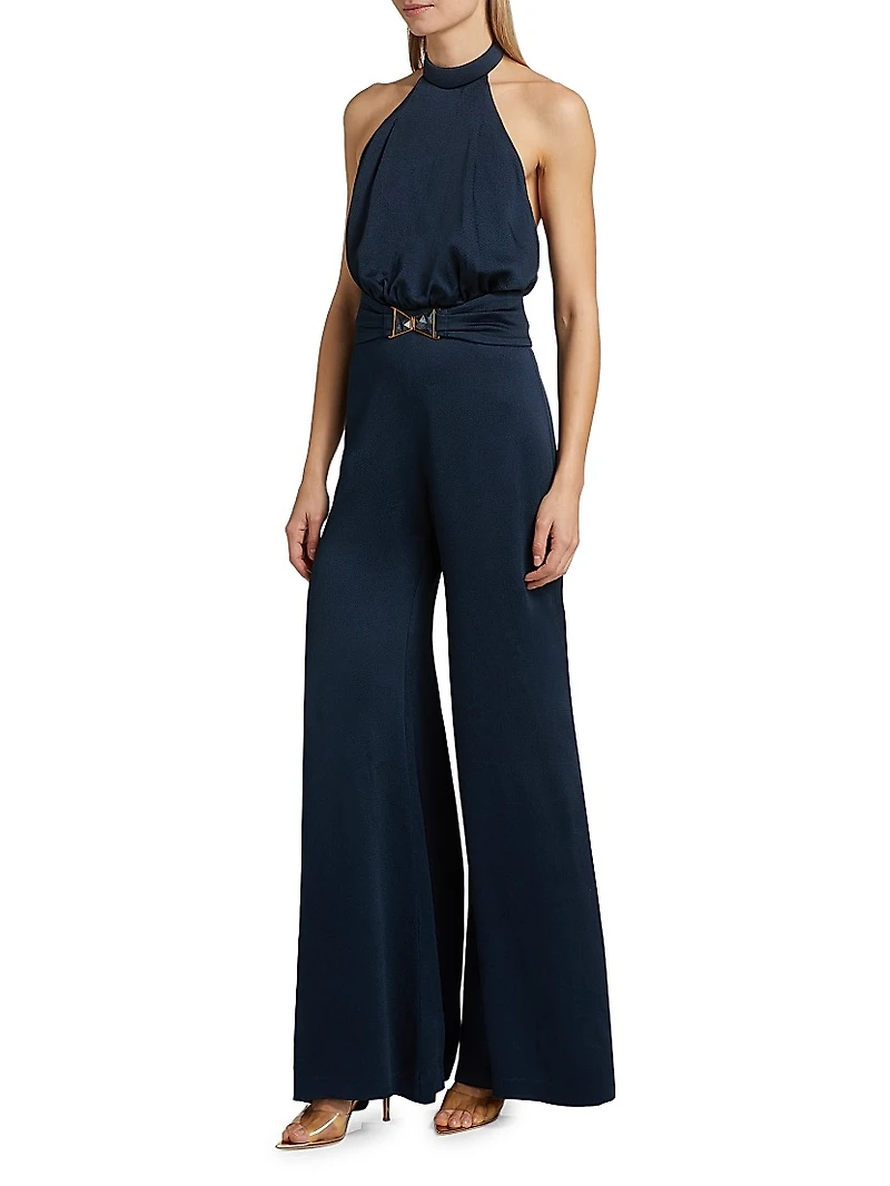 Kaede Belted Halter Jumpsuit