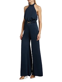 Kaede Belted Halter Jumpsuit
