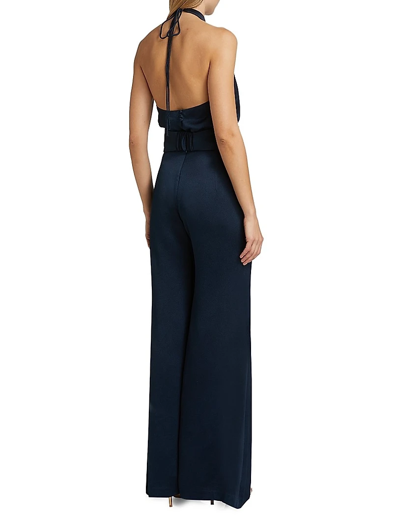Kaede Belted Halter Jumpsuit
