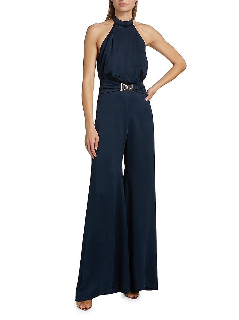 Kaede Belted Halter Jumpsuit