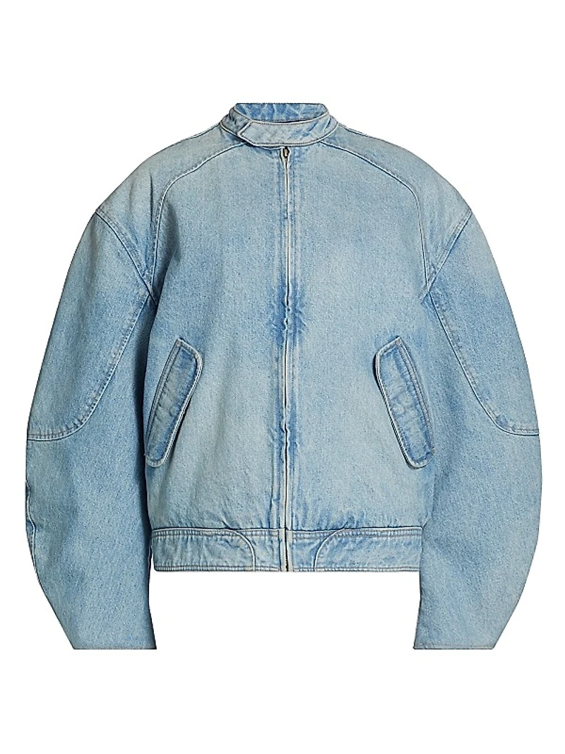 Domenico Denim Bomber Jacket