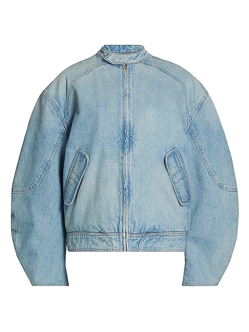 Domenico Denim Bomber Jacket