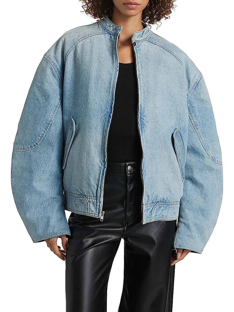 Domenico Denim Bomber Jacket