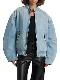 Domenico Denim Bomber Jacket