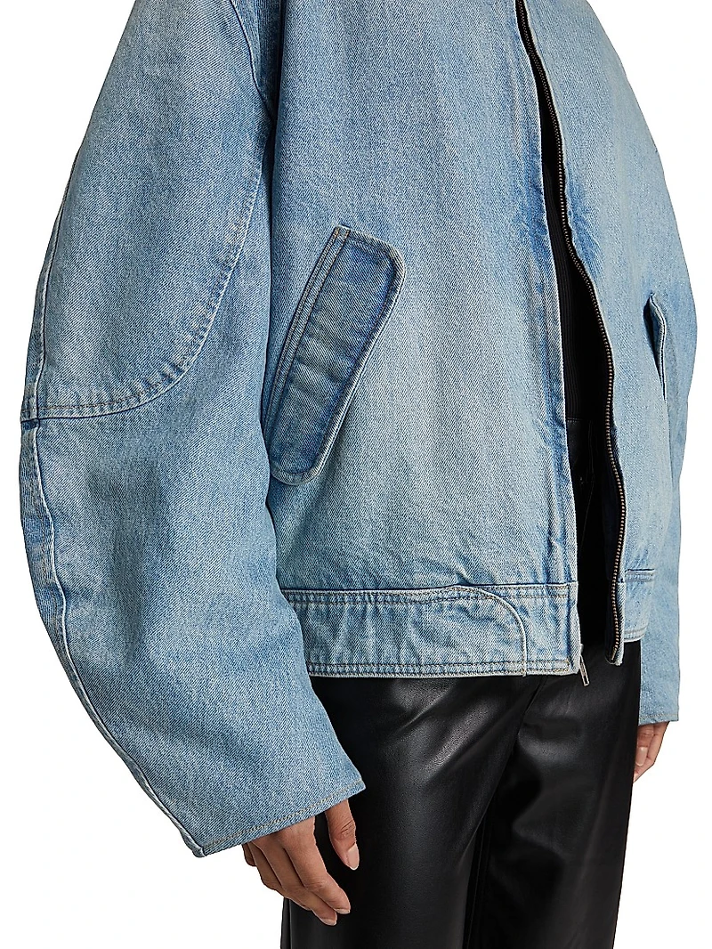 Domenico Denim Bomber Jacket