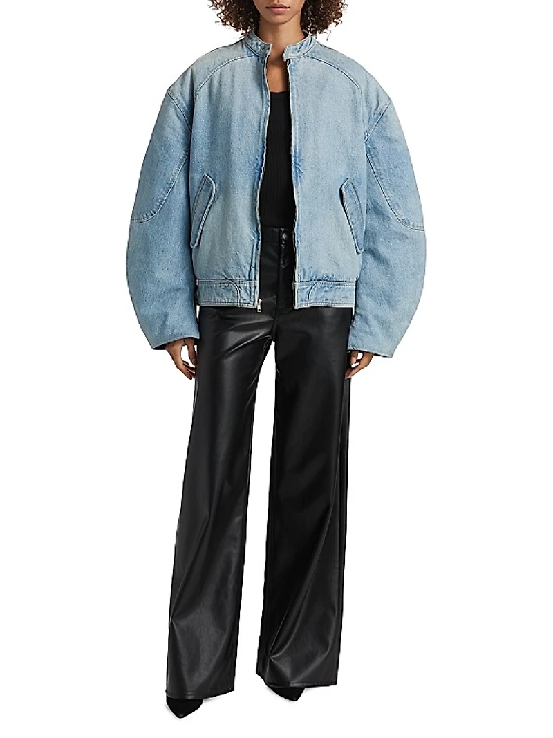 Domenico Denim Bomber Jacket