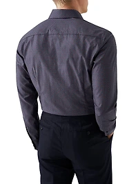 Contemporary-Fit Micro-Paisley Cotton Shirt