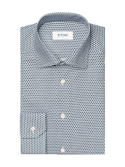 Contemporary-Fit Micro-Floral Shirt