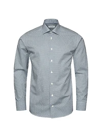 Contemporary-Fit Micro-Floral Shirt