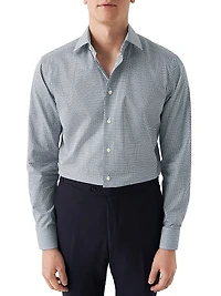 Contemporary-Fit Micro-Floral Shirt