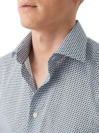 Contemporary-Fit Micro-Floral Shirt