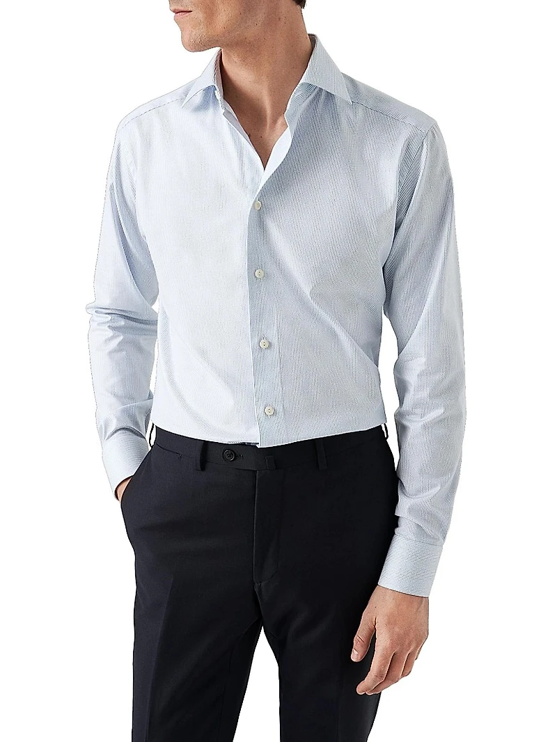 Slim-Fit Striped Twill Shirt