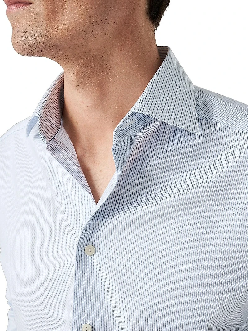 Slim-Fit Striped Twill Shirt