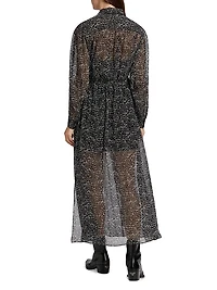 Emmy Sheer Printed Dress