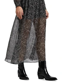 Emmy Sheer Printed Dress