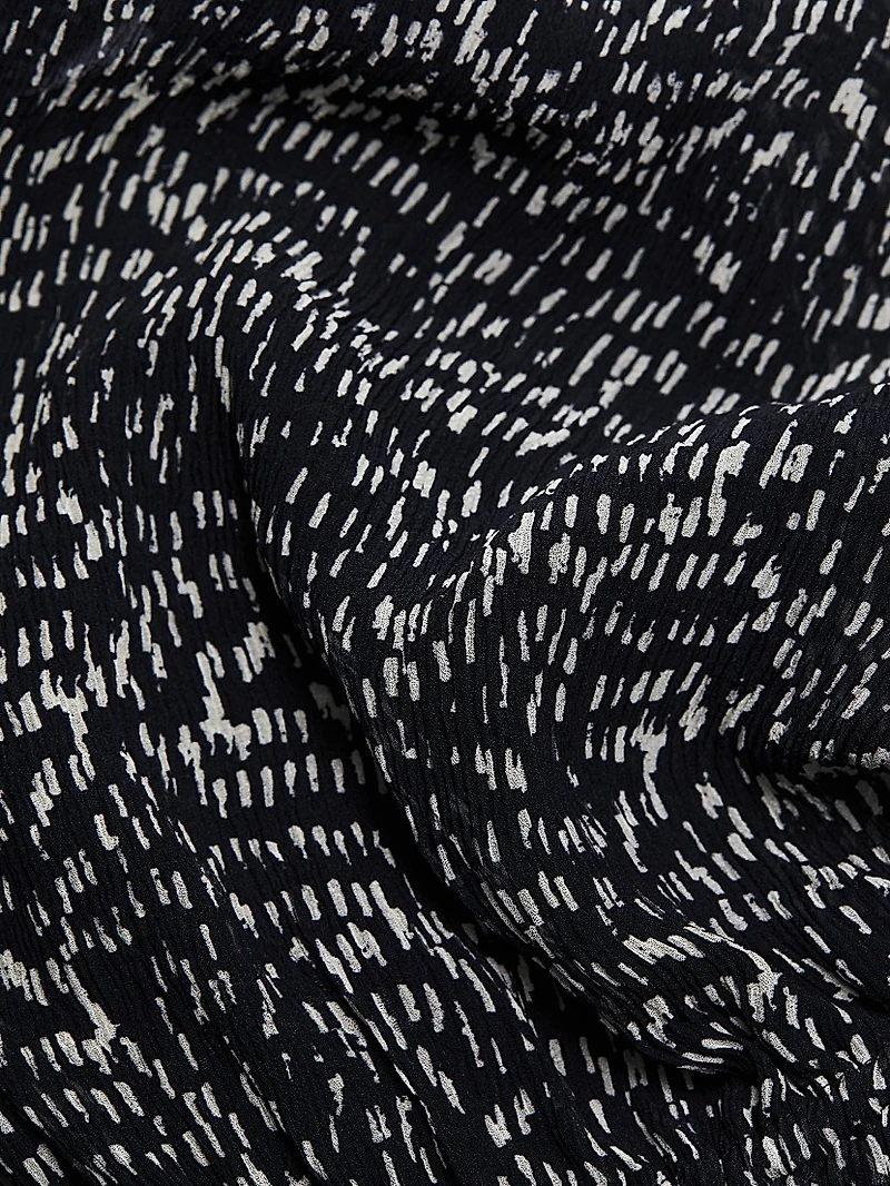 Emmy Sheer Printed Dress