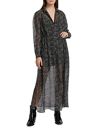 Emmy Sheer Printed Dress