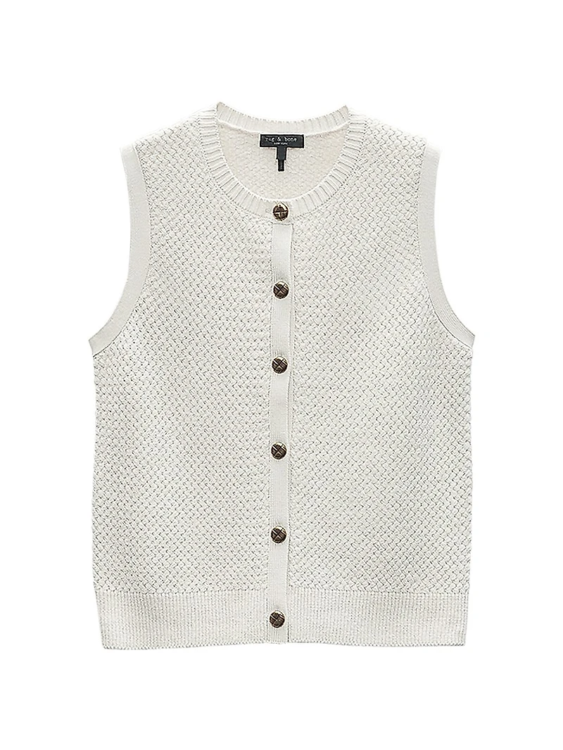 Jax Wool-Blend Sleeveless Cardigan