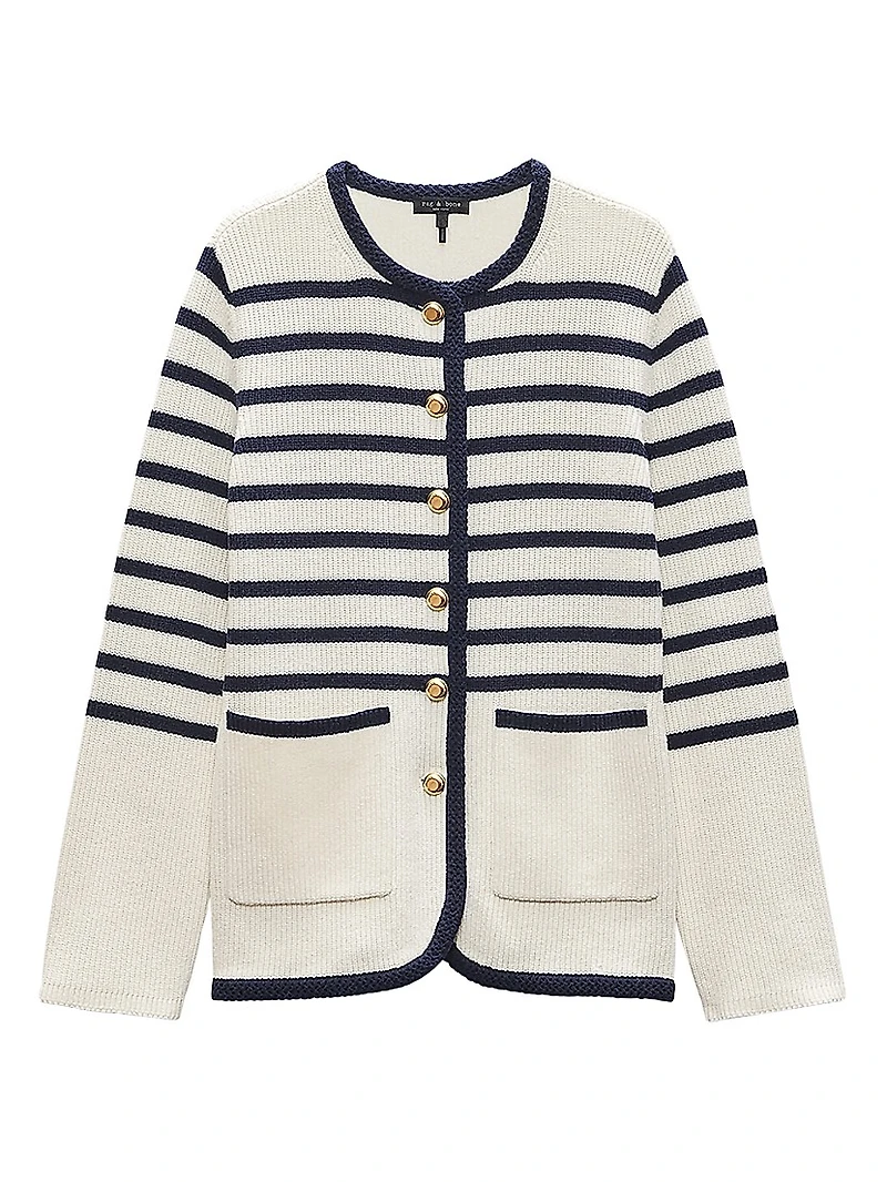 Nancy Striped Longline Cardigan