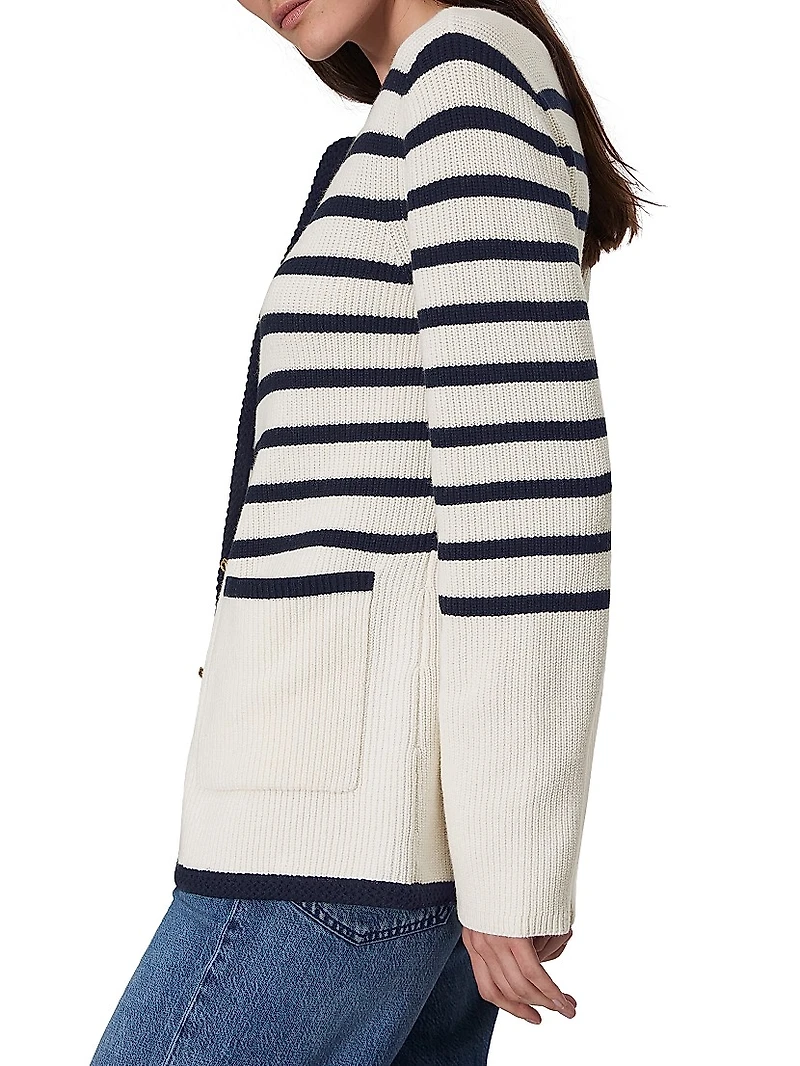 Nancy Striped Longline Cardigan