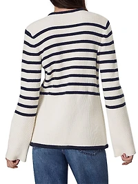 Nancy Striped Longline Cardigan