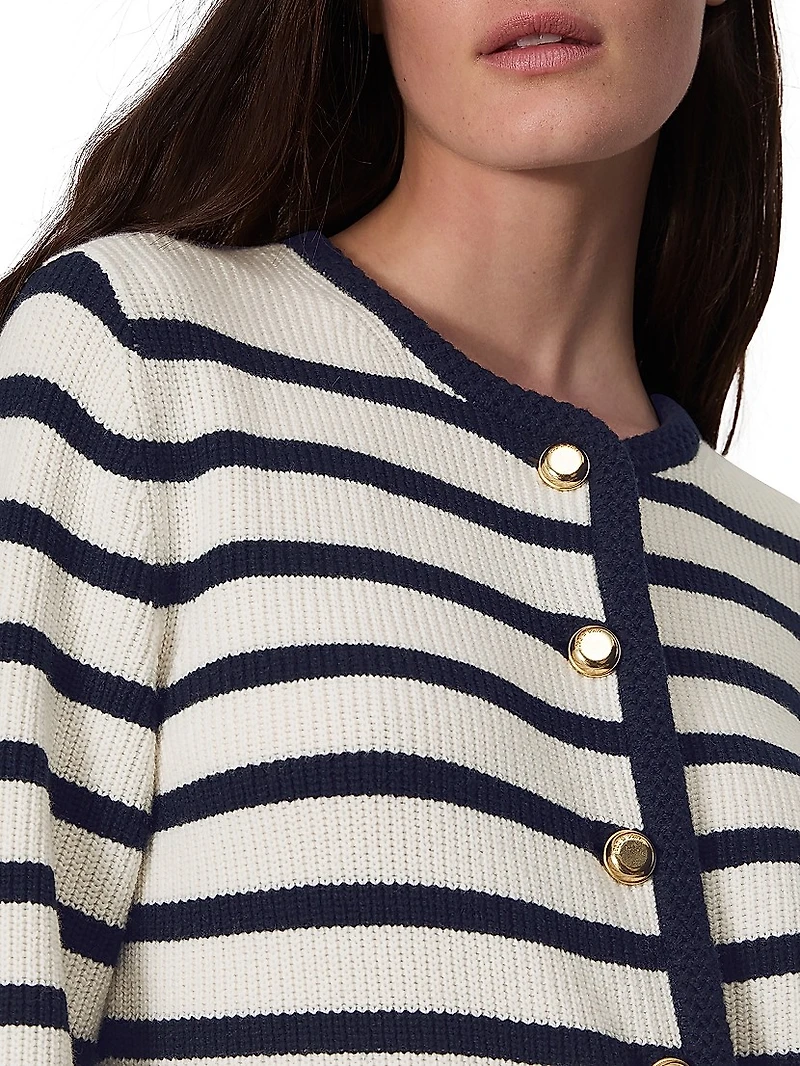 Nancy Striped Longline Cardigan