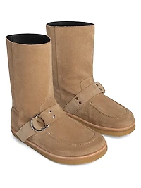 Snow Rider Buckle-Accented Suede Boots