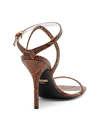 Tina 100MM Snake Leather Sandals