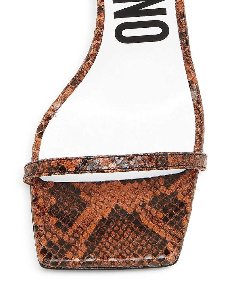 Tina 100MM Snake Leather Sandals