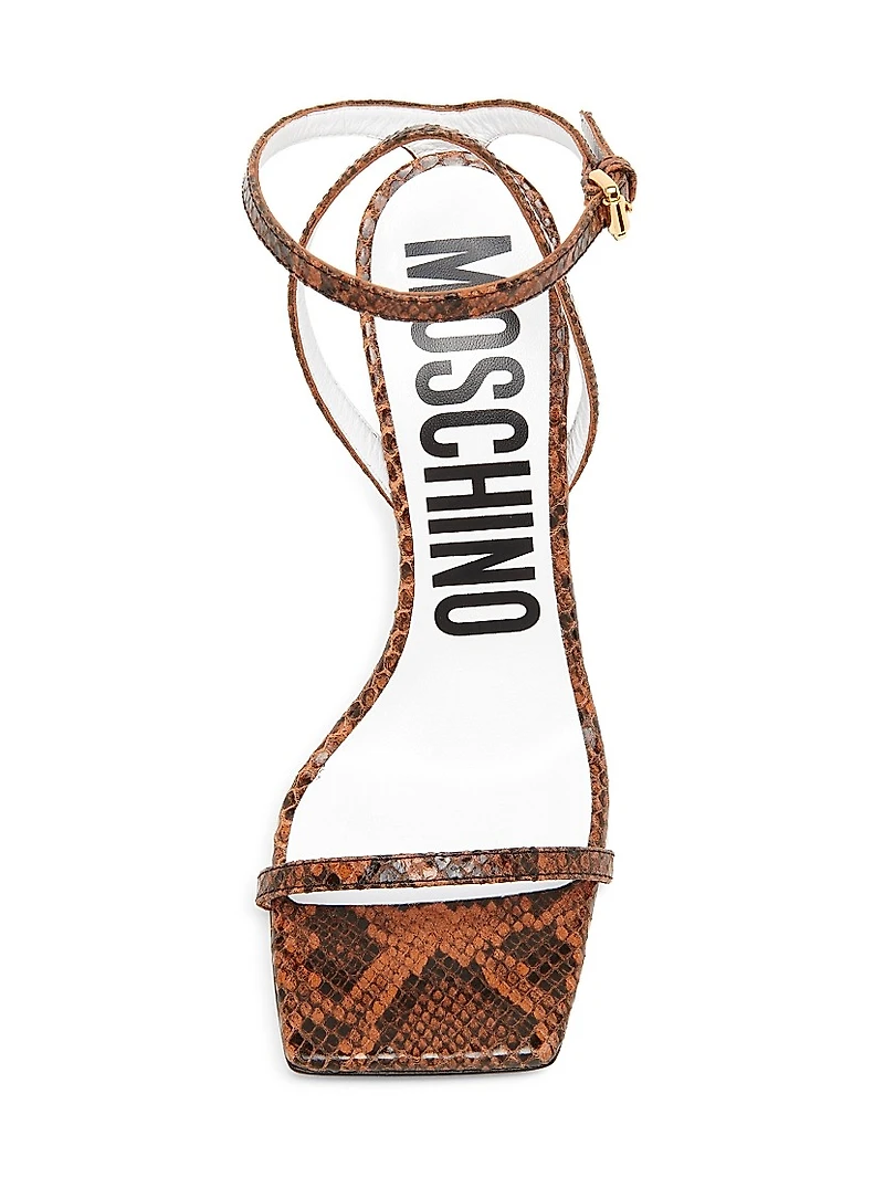 Tina 100MM Snake Leather Sandals