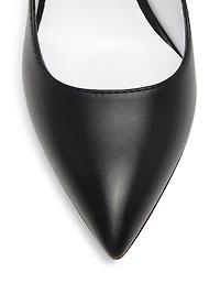 Peace Button 100MM Leather Pumps