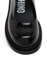 Olive 40MM Leather Driving Loafers