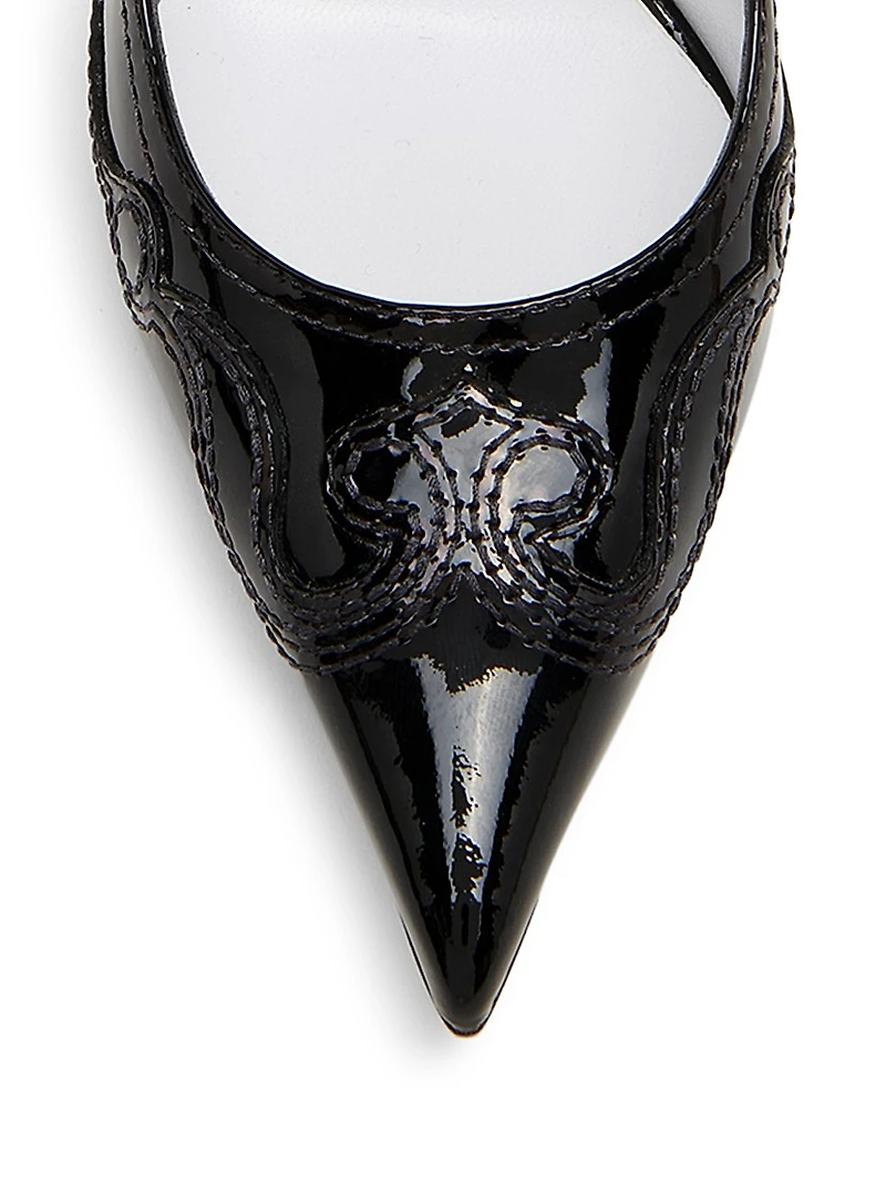 Question Stitching 100MM Leather Pumps