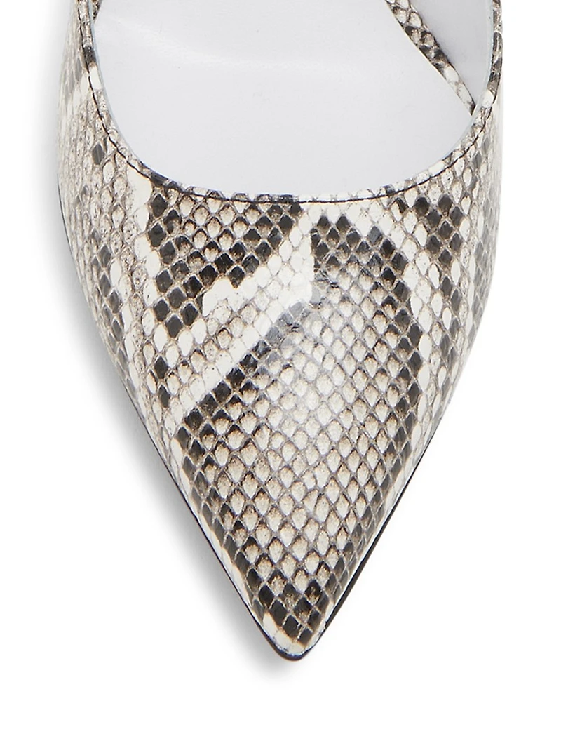 Peace Button 100MM Leather Pumps