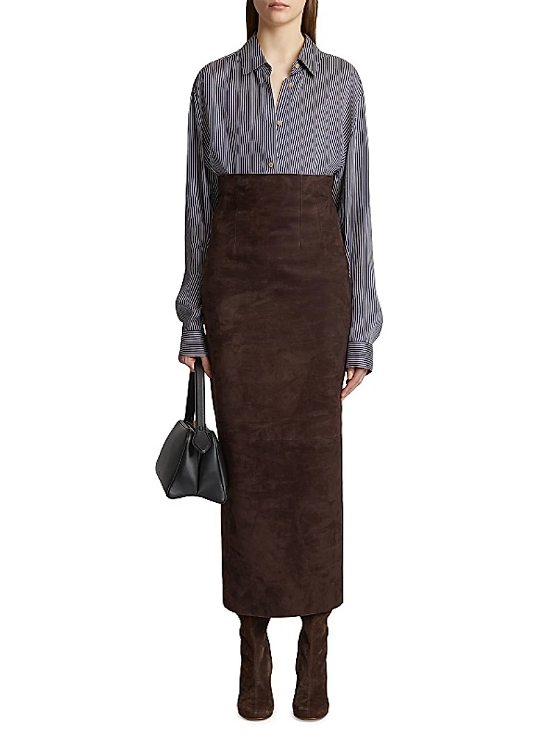 Argo Pinstriped Silk Long-Sleeve Shirt