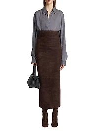 Argo Pinstriped Silk Long-Sleeve Shirt